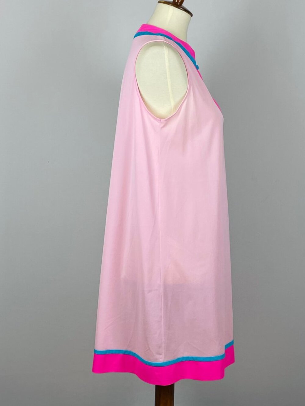 Vtg JC Penney Gaymode Nightgown Sz M Pink Sleeveless Mod Glam Princess Peach - Picture 3 of 7